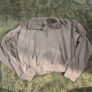 H&M Lilac Half Zip Sweatshirt
